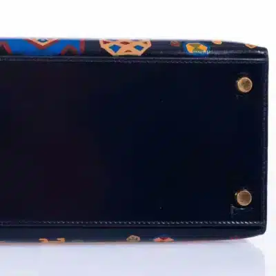 Hermès Rare Collectible Kelly 28 Black Box Calf 'The Qashqai' Gold Hardware