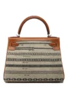 Hermès Rare Collectible Kelly 28 Fauve Barenia & Toile De Camp Dechainee Palladium Hardware