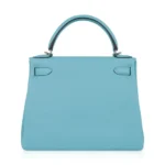 Hermès Rare Collectible Kelly 28 Fresh Atoll Togo Palladium Hardware Luxury replica handbag