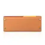 Hermès Rare Collectible Kelly 28 Sellier Toffee/Jaune Ambre/Fauve Box Calfskin Palladium Hardware