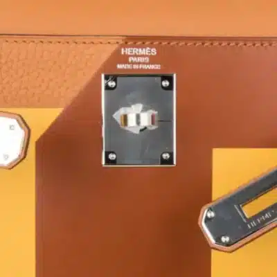 Hermès Rare Collectible Kelly 28 Sellier Toffee Jaune Ambre Fauve Box Calfskin Palladium Logo2