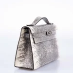 Hermès Rare Collectible Kelly Pochette Ombré Lizard Palladium Hardware