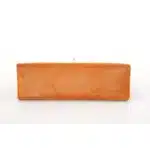 Hermès Rare Collectible Kelly Pochette Orange Doblis Palladium Hardware