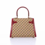 Hermès Rare Collectible Mini Kelly 20 Rouge Vif Box Calf & Owl Print Silk Gold Hardware