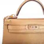 Hermès Rare Collectible Mini Kelly 20 Sellier Olympic Gold Metallic Doré Chevre Chamkilight Gold Hardware