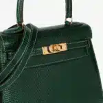 Hermès Vintage Mini Kelly 20 Sellier Vert Moyen Niloticus Lizard Gold Hardware