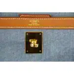 Hermès Rare Collectible Kelly 35 Sellier Blue Denim & Barenia Gold Hardware